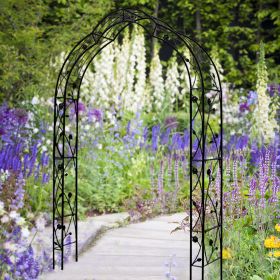 Metal Garden Arch Assemble Freely with 8 Styles Garden Arbor Trellis Climbing Plants Support Rose Arch Black Metal Garden Arch Assemble Freely with 8 Styles Garden Arbor Trellis Climbing Plants Support Rose Arch Black